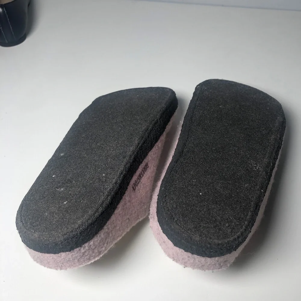 Birkenstock Zermatt Kids Clog Slippers 33 Pink Wool Shearling Lined 210 L2